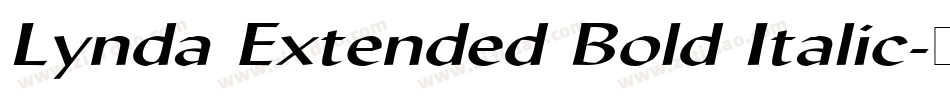 Lynda Extended Bold Italic字体转换